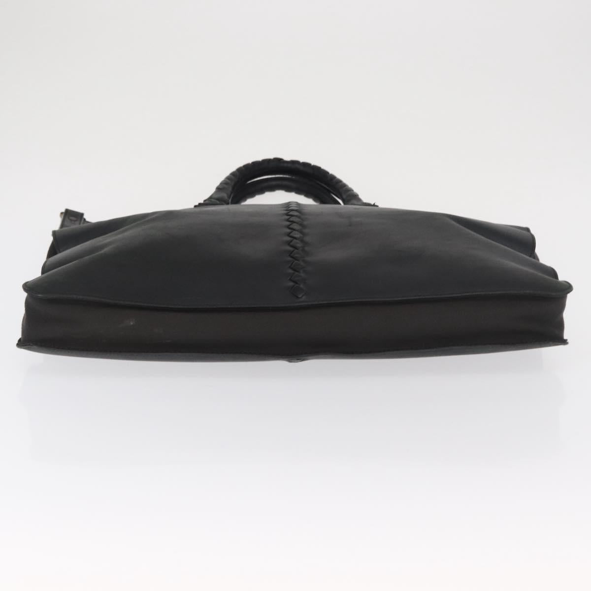 BOTTEGA VENETA INTRECCIATO Hand Bag Leather Black Auth 165550