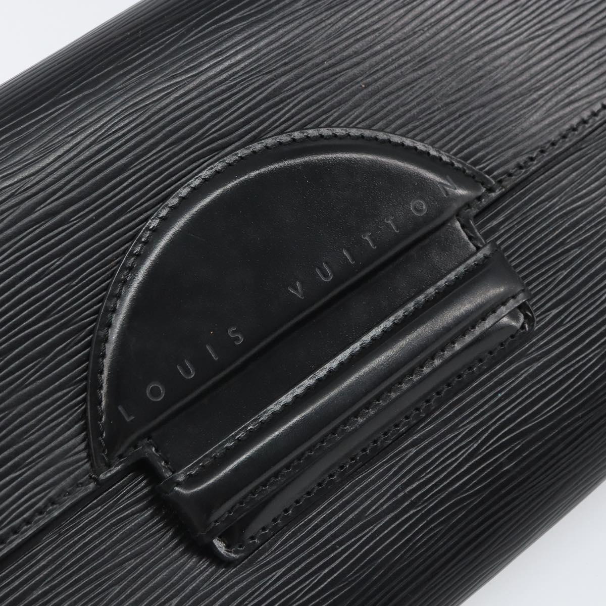 LOUIS VUITTON Epi Chaillot Clutch Bag Black M52542 LV Auth 165559