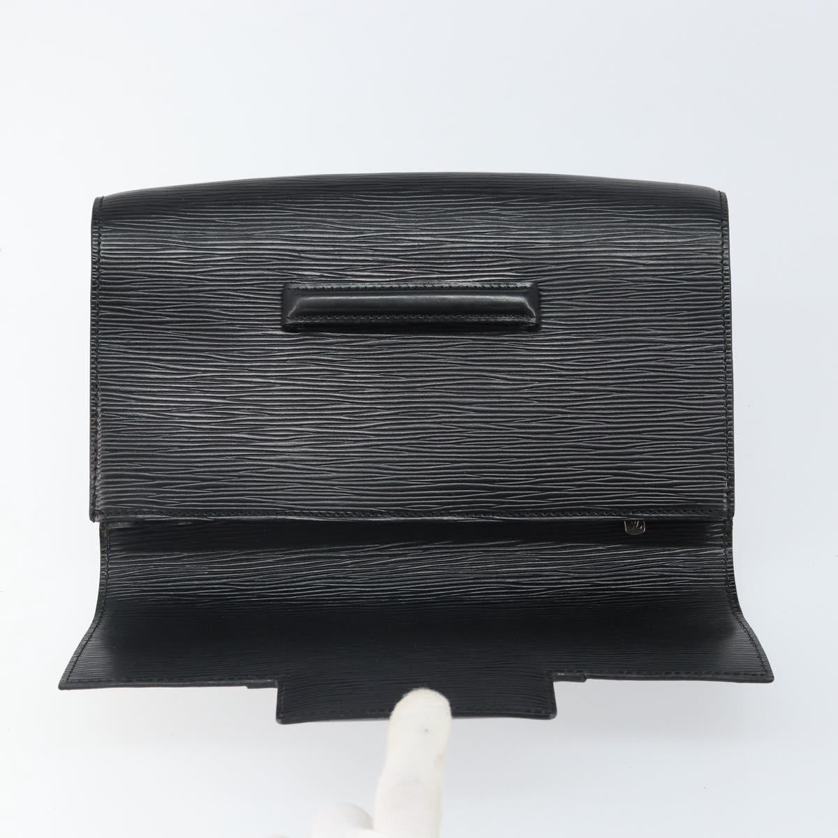 LOUIS VUITTON Epi Chaillot Clutch Bag Black M52542 LV Auth 165559