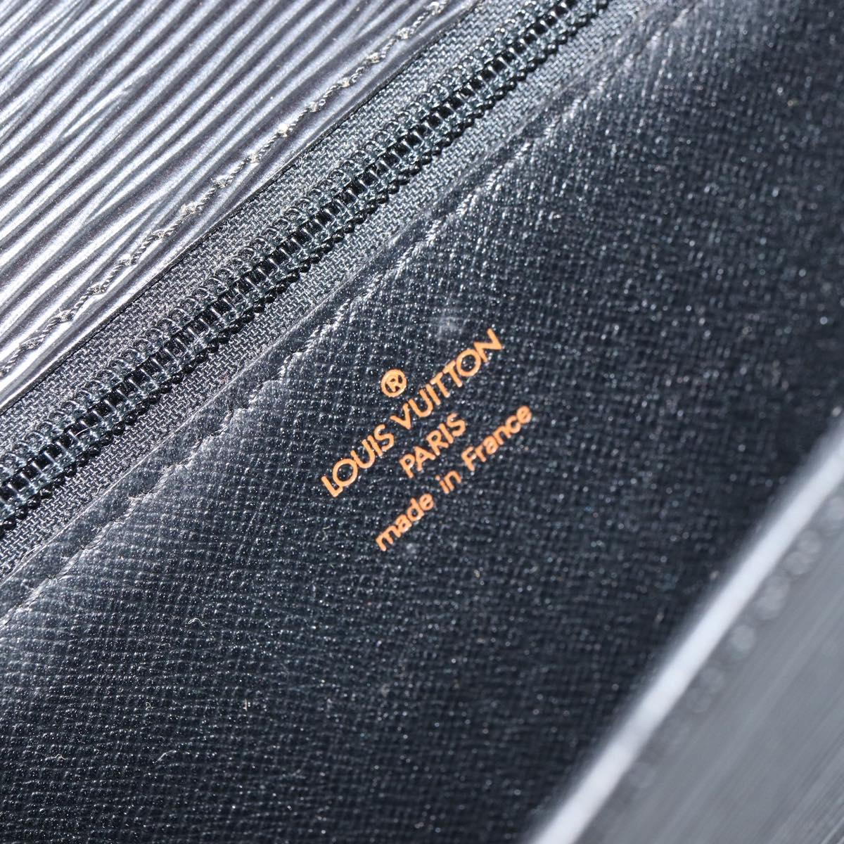 LOUIS VUITTON Epi Chaillot Clutch Bag Black M52542 LV Auth 165559