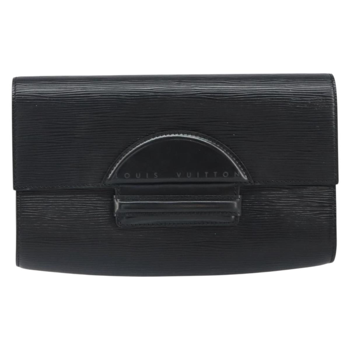 LOUIS VUITTON Epi Chaillot Clutch Bag Black M52542 LV Auth 165559