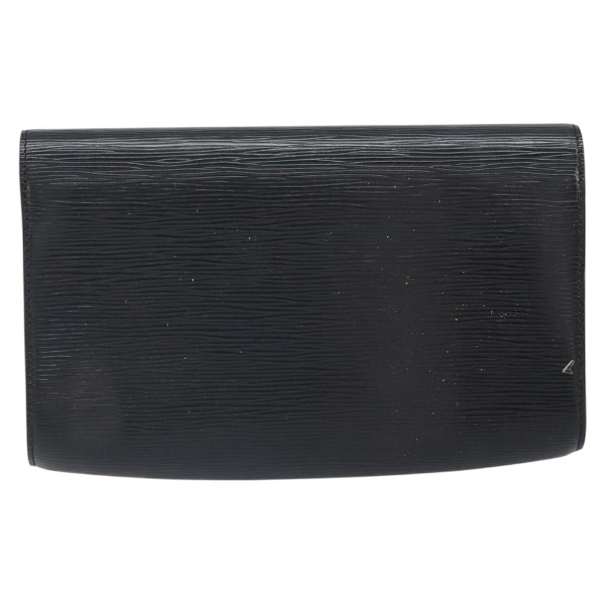 LOUIS VUITTON Epi Chaillot Clutch Bag Black M52542 LV Auth 165559