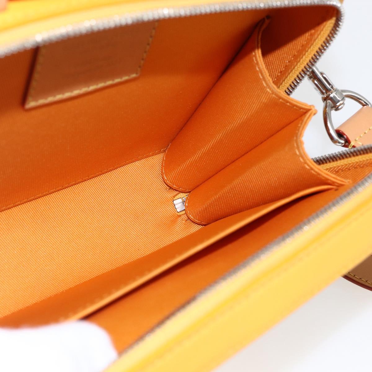 LOUIS VUITTON Soft Handle Trunk Bag Leather Saffron M59669 LV Auth 165565SAM