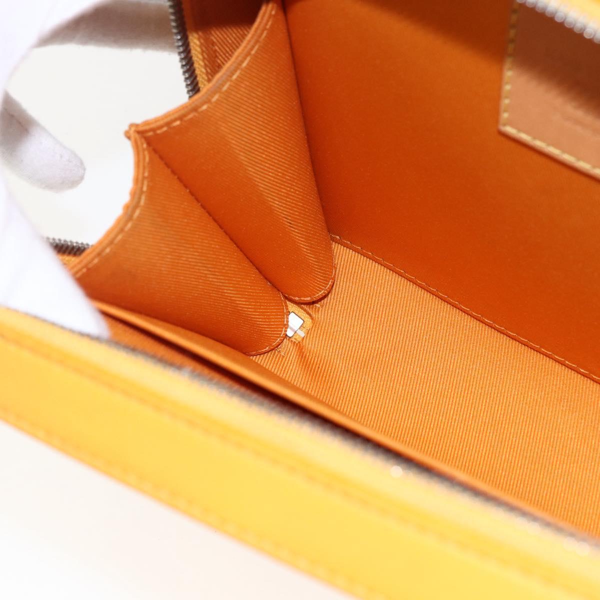 LOUIS VUITTON Soft Handle Trunk Bag Leather Saffron M59669 LV Auth 165565SAM