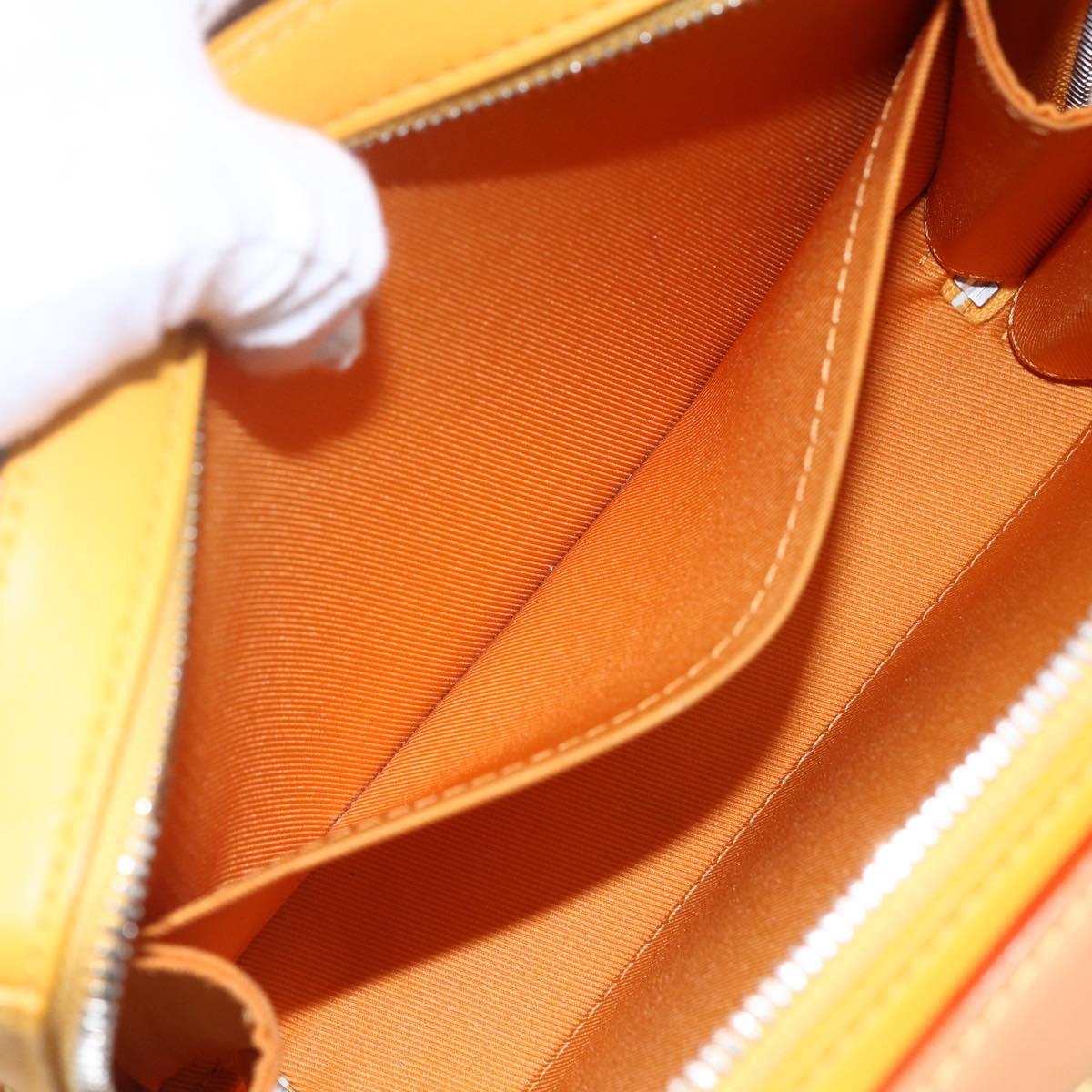LOUIS VUITTON Soft Handle Trunk Bag Leather Saffron M59669 LV Auth 165565SAM