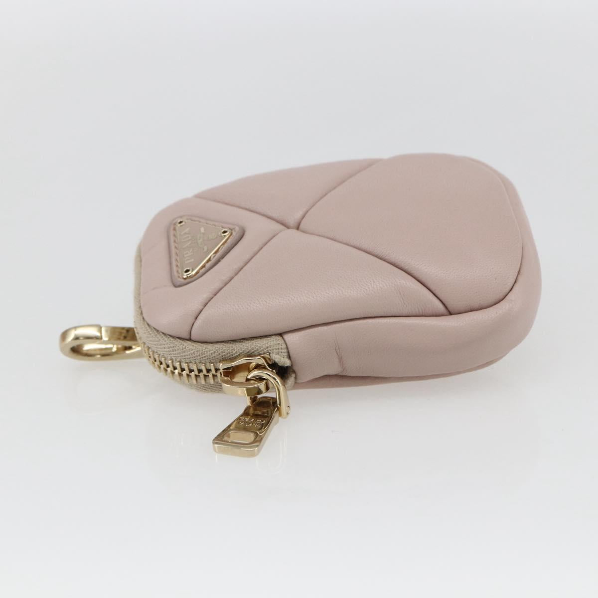PRADA Hand Bag Leather 2way Pink Gold Auth 165567SAM