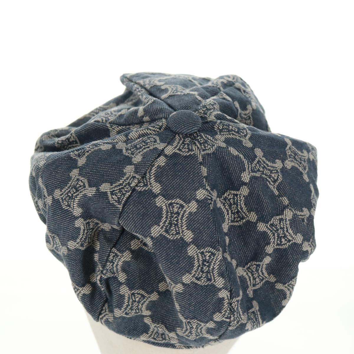 CELINE Macadam Canvas Cap Blue Auth 165608V
