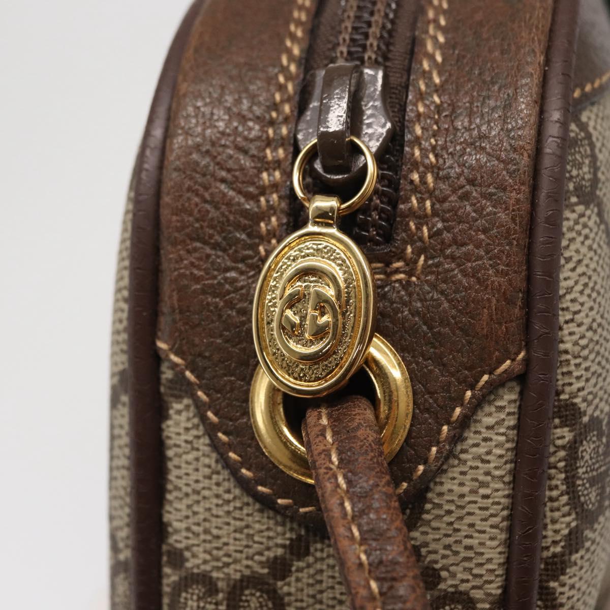 GUCCI GG Supreme Web Sherry Line Bag PVC Beige Gold 007 58 6112 4023 Auth 165618