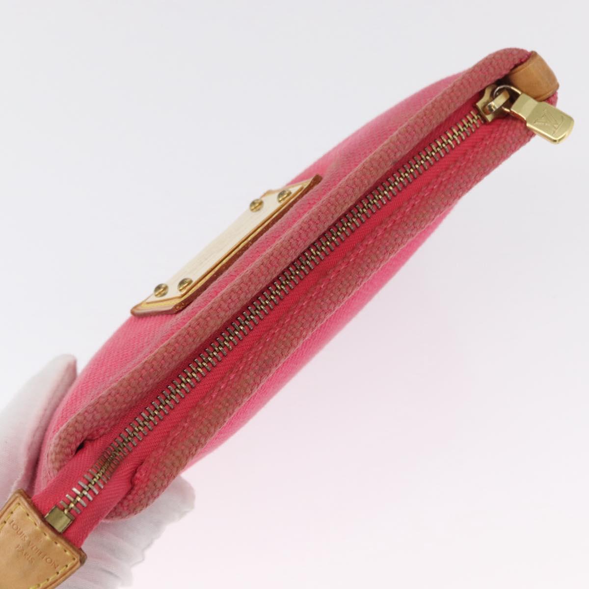 LOUIS VUITTON Antigua Pochette Plat PM Pouch Pink Rose M40068 LV Auth 165628