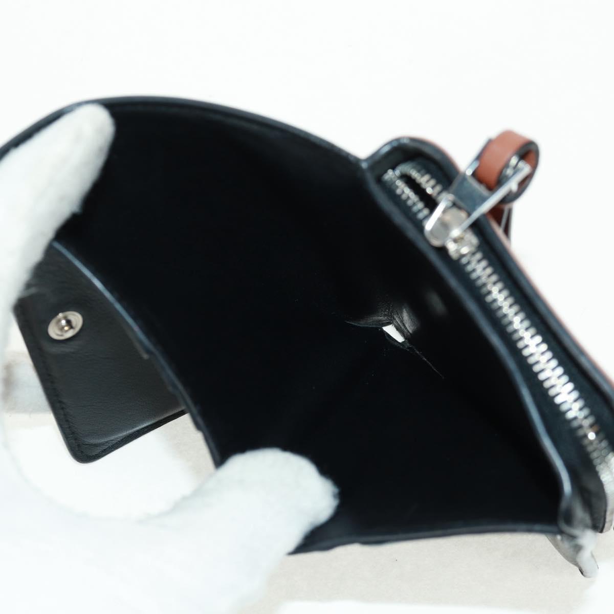 LOEWE Wallet Leather Black Brown Auth 165632SAM