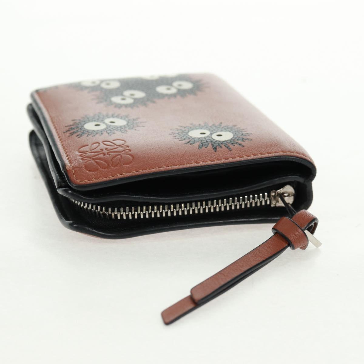 LOEWE Wallet Leather Black Brown Auth 165632SAM