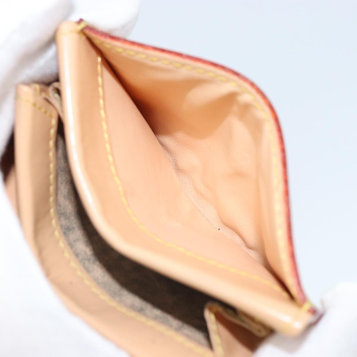 LOUIS VUITTON Multicolor Porte Monnaie Pla Coin Purse White M92657 Auth 165635