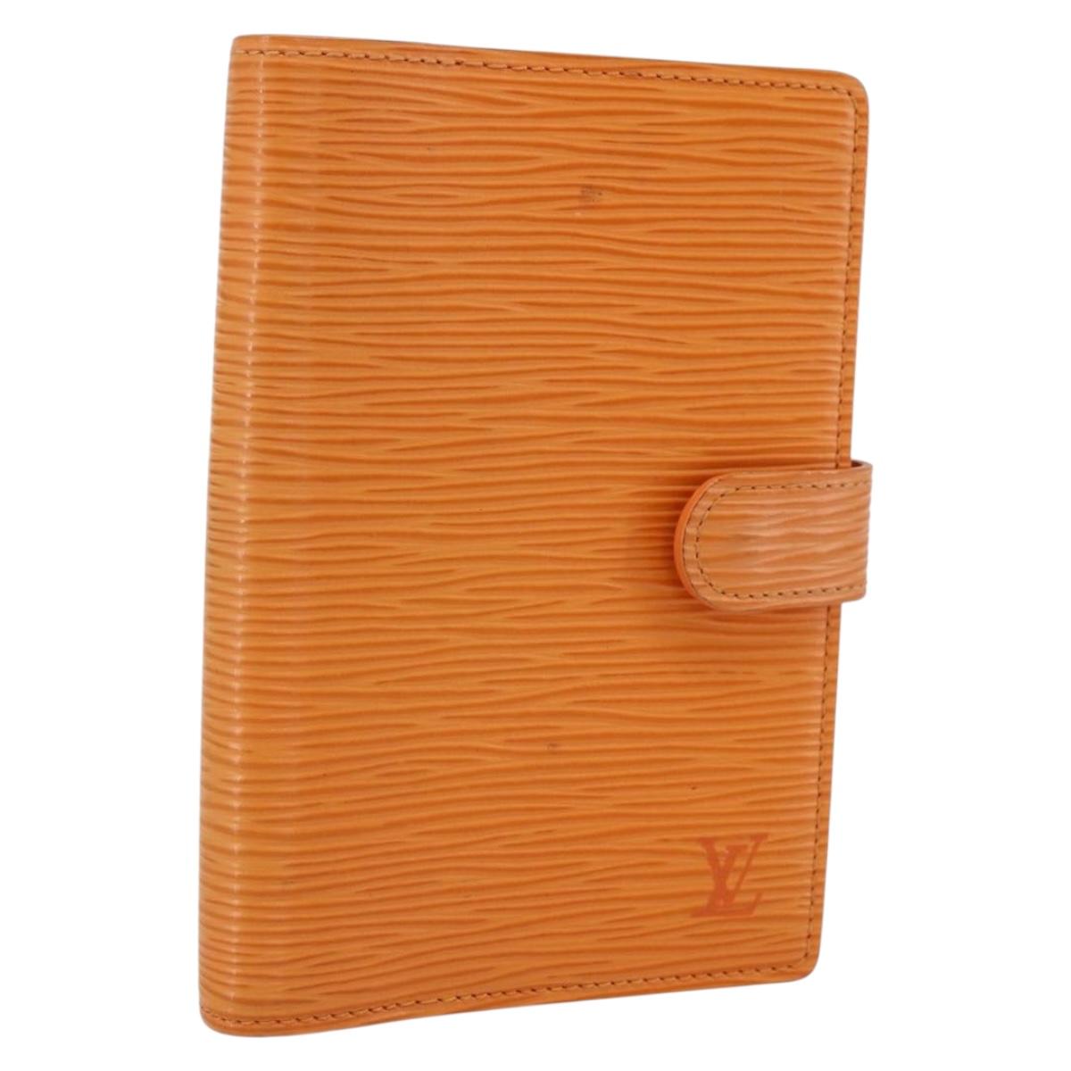 LOUIS VUITTON Epi Agenda PM Day Planner Cover Orange Mandarin R2005H Auth 165636