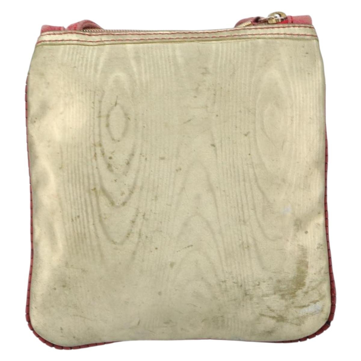 LOEWE Anagram Shoulder Bag Leather Gold Auth 165638