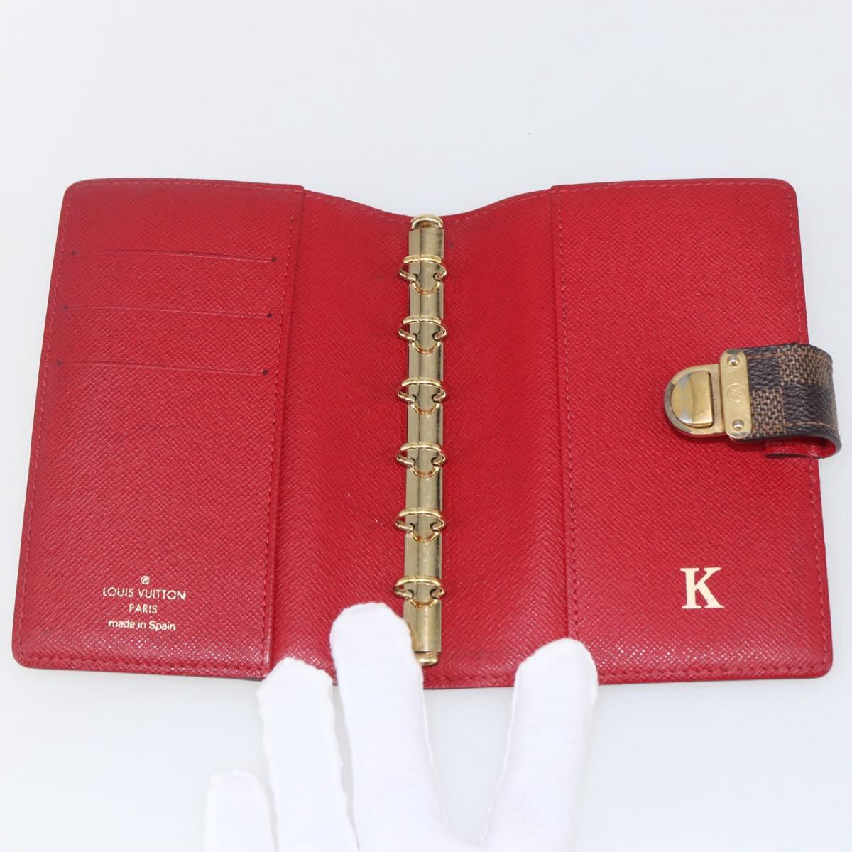 LOUIS VUITTON Damier Ebene Agenda PM Koala Day Planner Cover R21011 Auth 165642