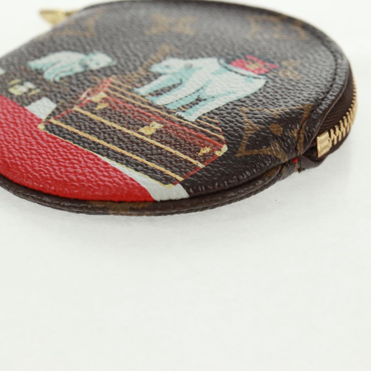 LOUIS VUITTON 2017 Christmas Porte Monnaie Ron Coin Purse M62088 Auth 165645SAM
