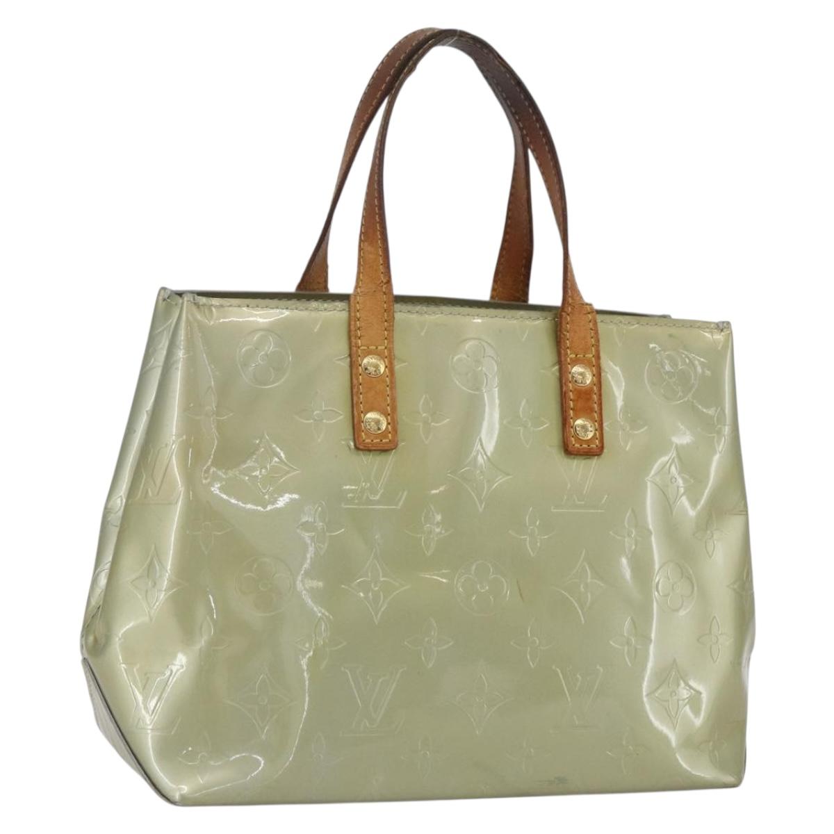 LOUIS VUITTON Monogram Vernis Reade PM Hand Bag Gris M91145 LV Auth 165648