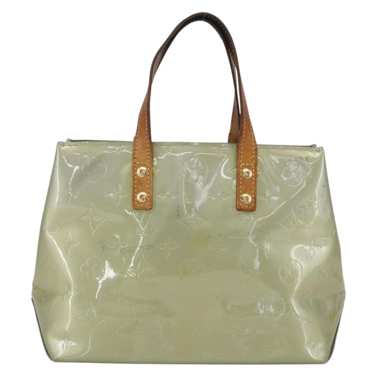 LOUIS VUITTON Monogram Vernis Reade PM Hand Bag Gris M91145 LV Auth 165648