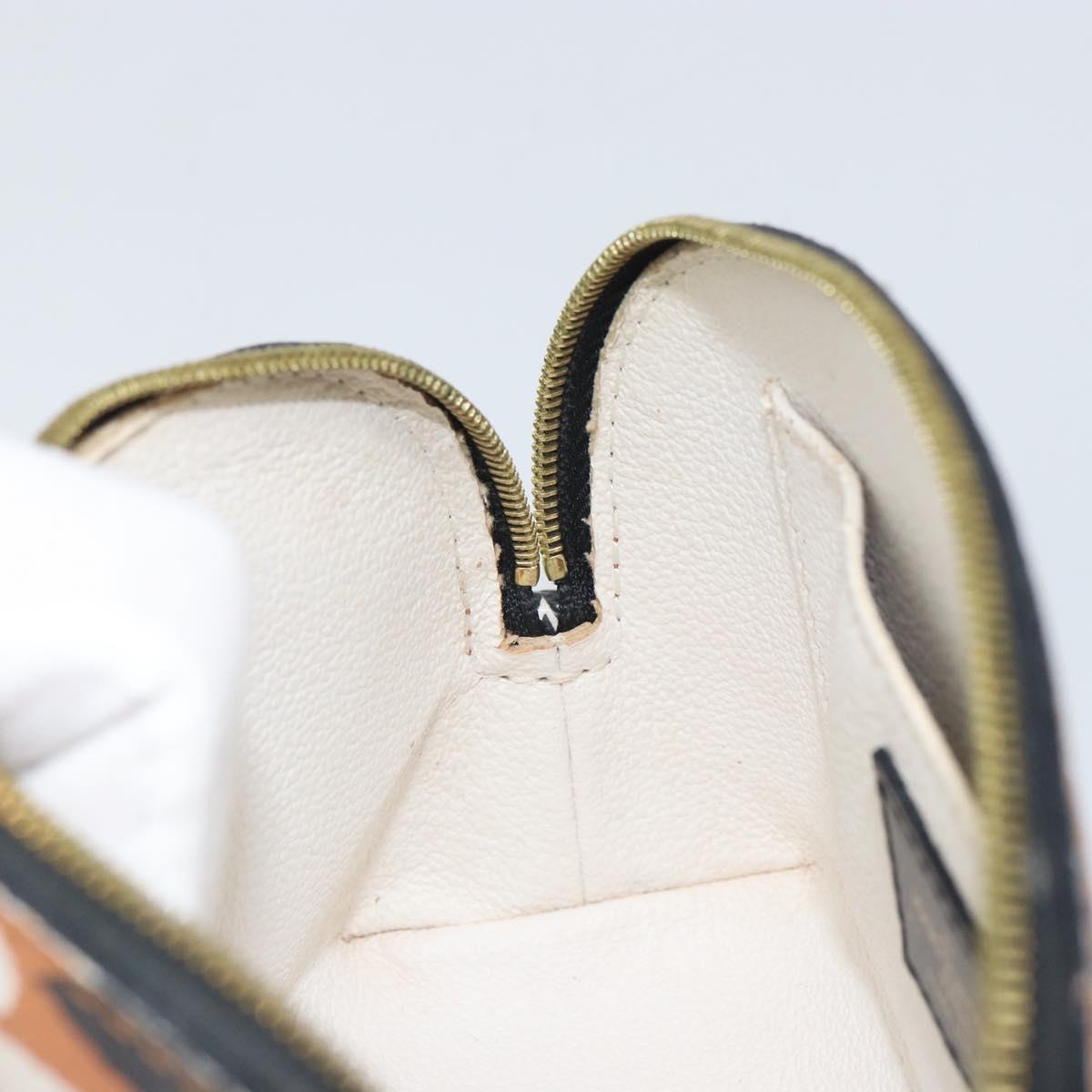 LOUIS VUITTON Giant Crafty Pochette Cosmetic PM Creme Caramel M45475 Auth 165656