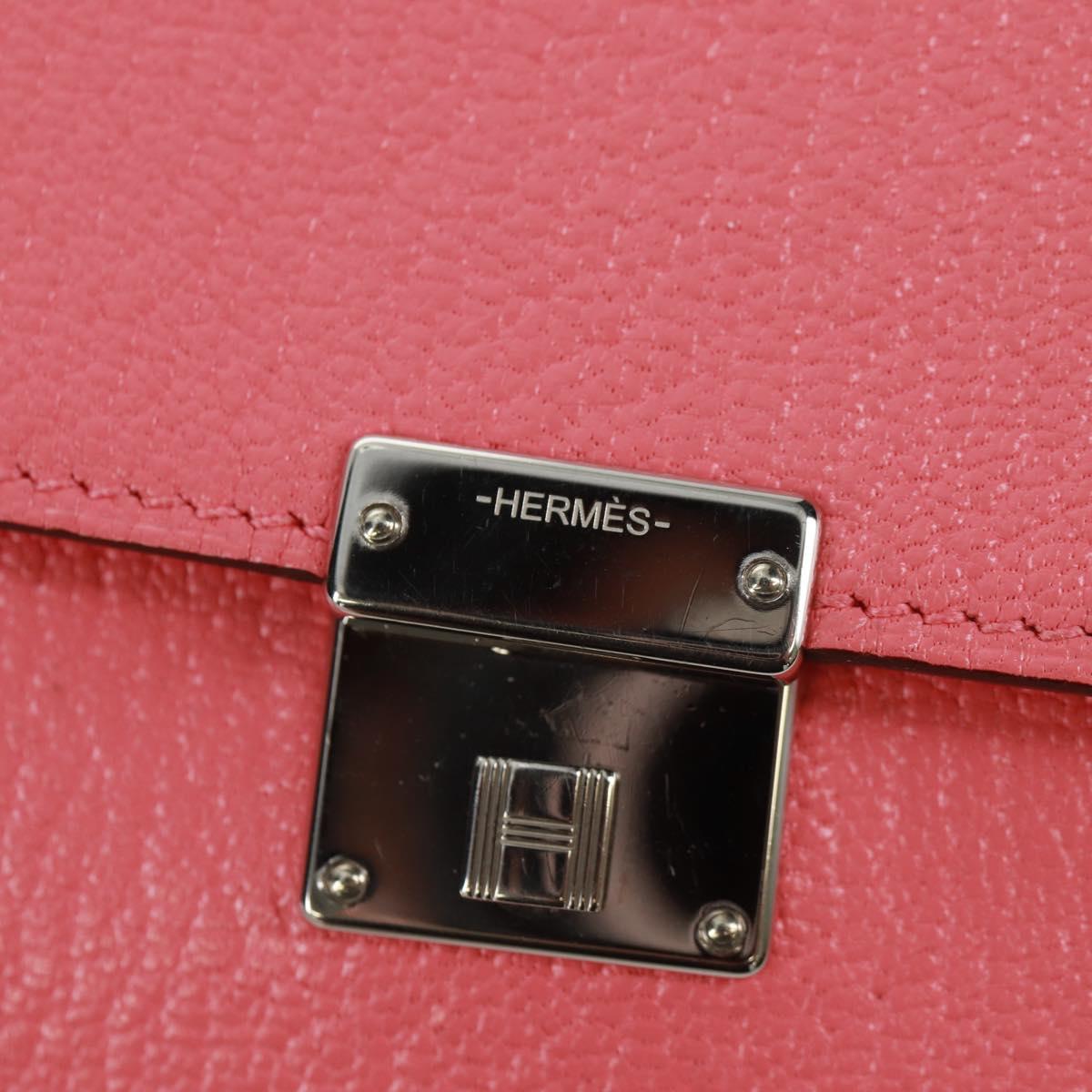 HERMES Click 16 Shoulder Bag Glenemush Pink Silver Auth 165658SM
