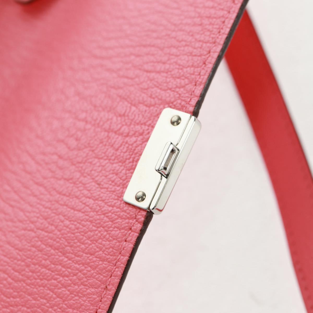 HERMES Click 16 Shoulder Bag Glenemush Pink Silver Auth 165658SM