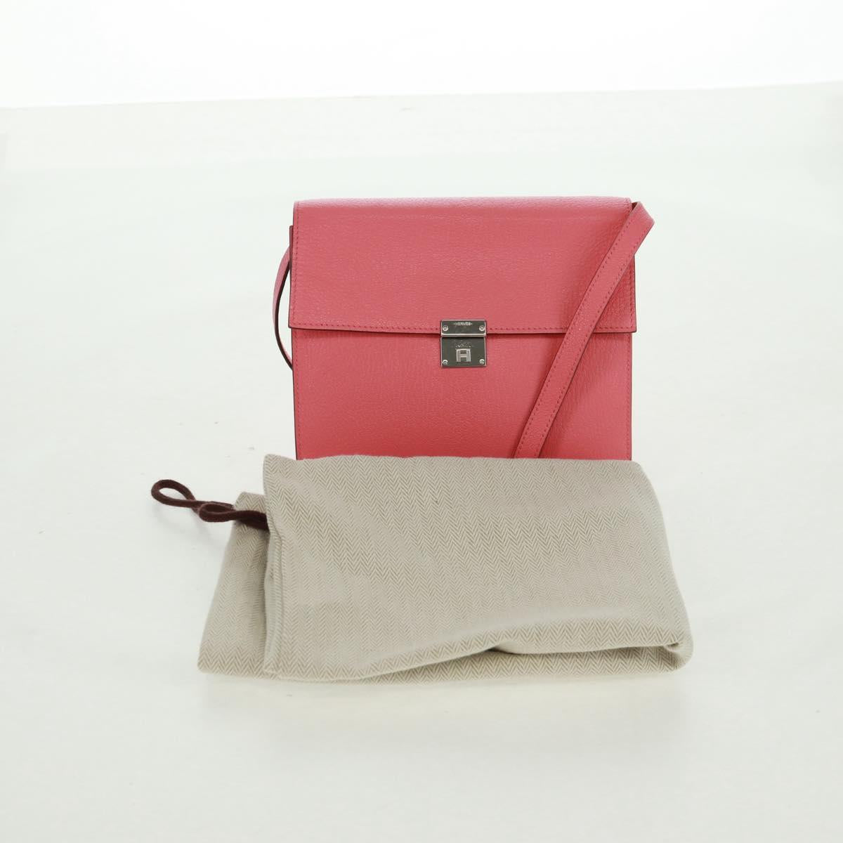 HERMES Click 16 Shoulder Bag Glenemush Pink Silver Auth 165658SM