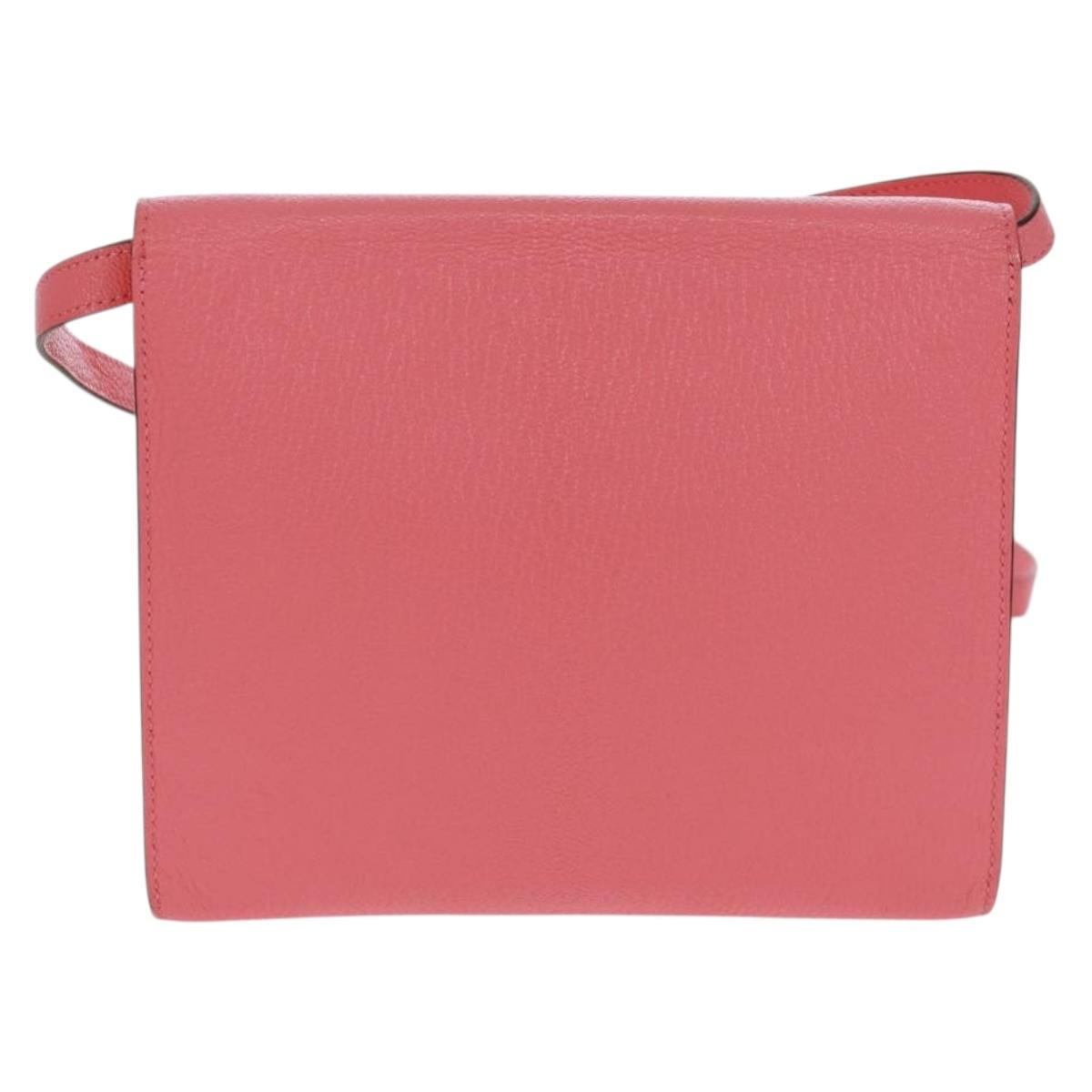 HERMES Click 16 Shoulder Bag Glenemush Pink Silver Auth 165658SM