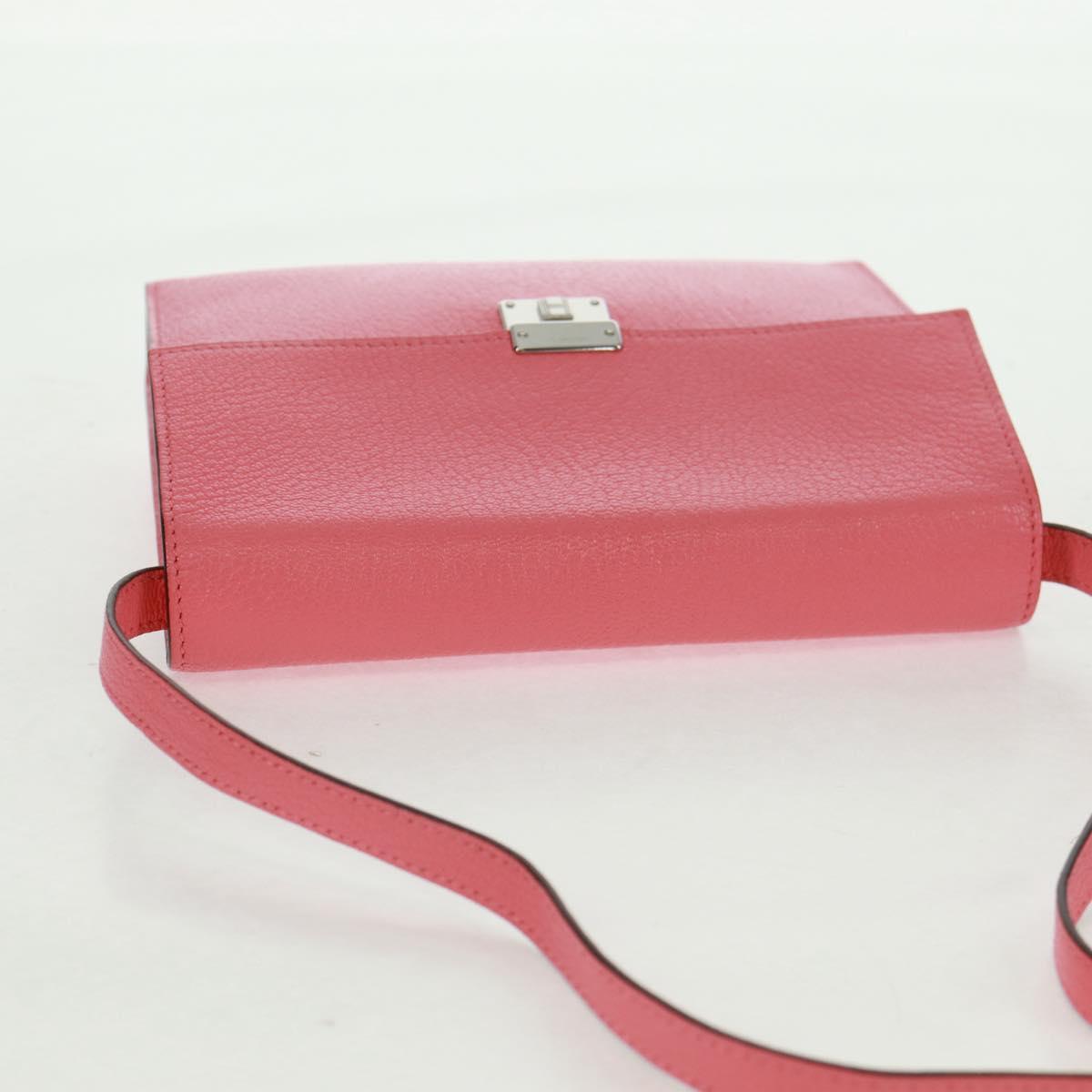 HERMES Click 16 Shoulder Bag Glenemush Pink Silver Auth 165658SM