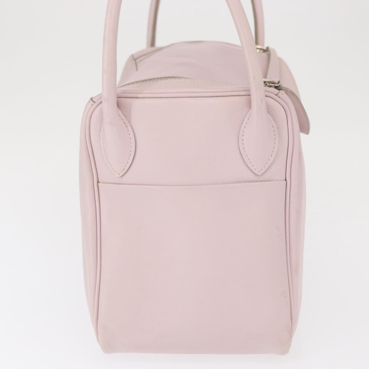 HERMES Lindy 30 Hand Bag Sikkim Pink Silver Auth 165664