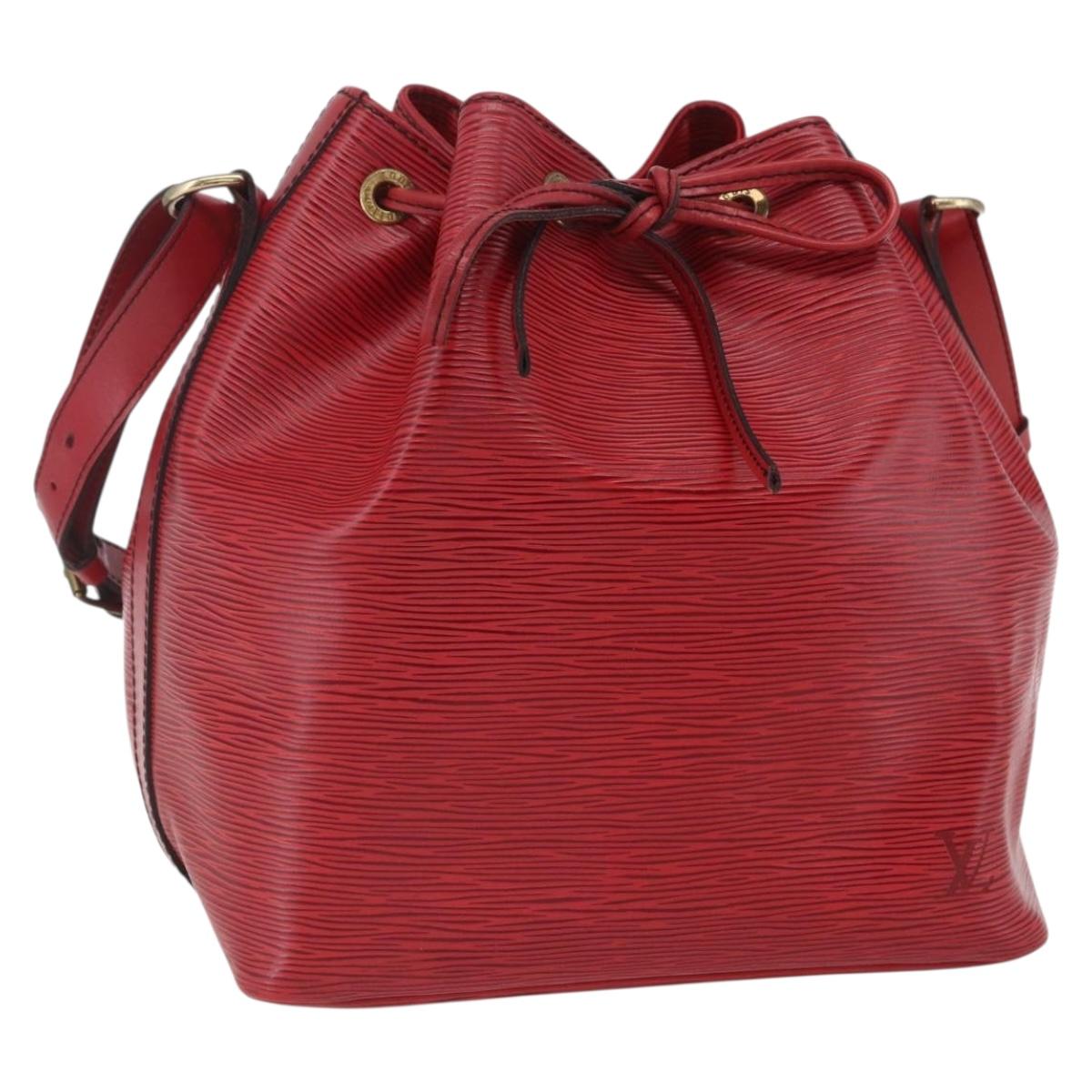 LOUIS VUITTON Epi Petit Noe Shoulder Bag Red M44107 LV Auth 165713