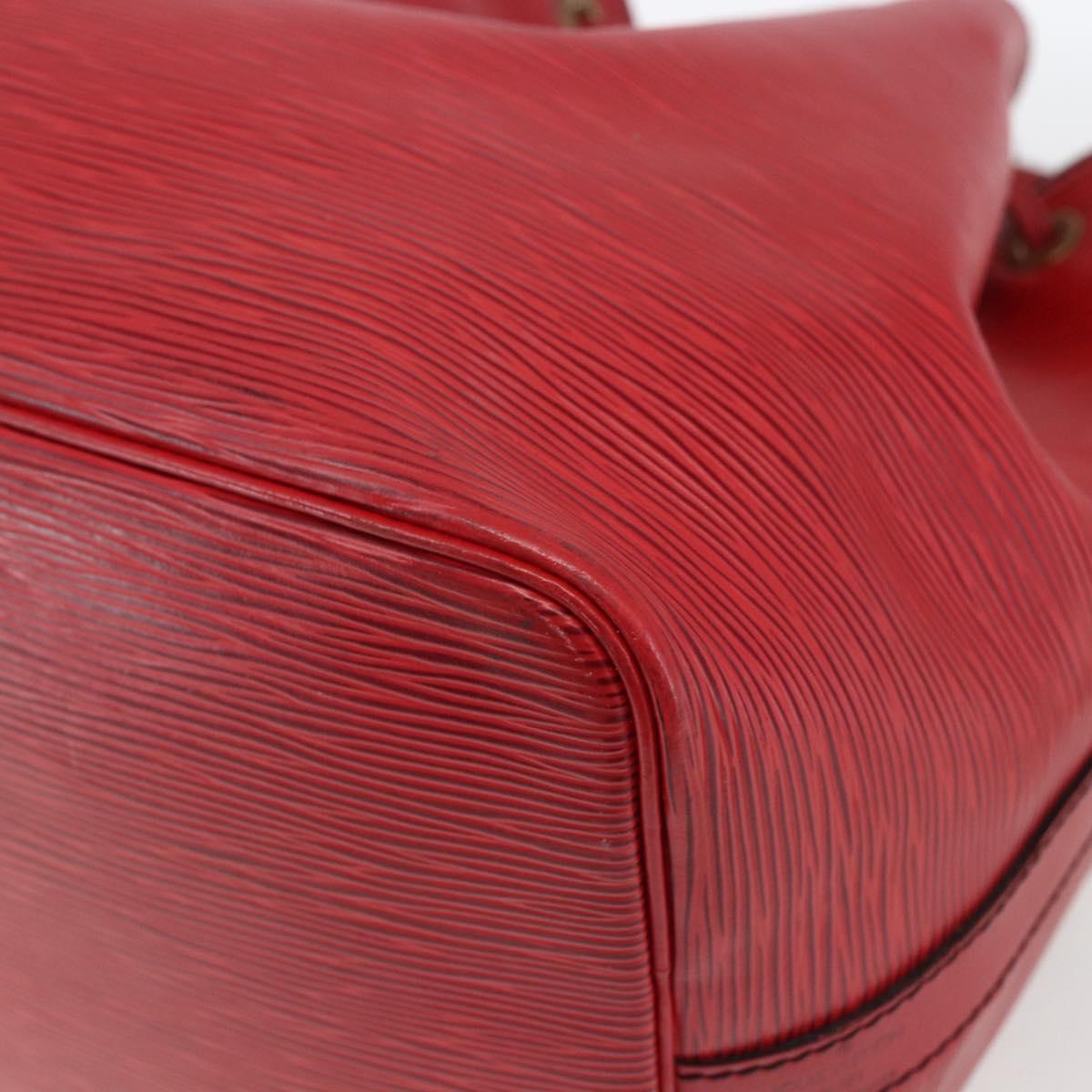 LOUIS VUITTON Epi Petit Noe Shoulder Bag Red M44107 LV Auth 165713