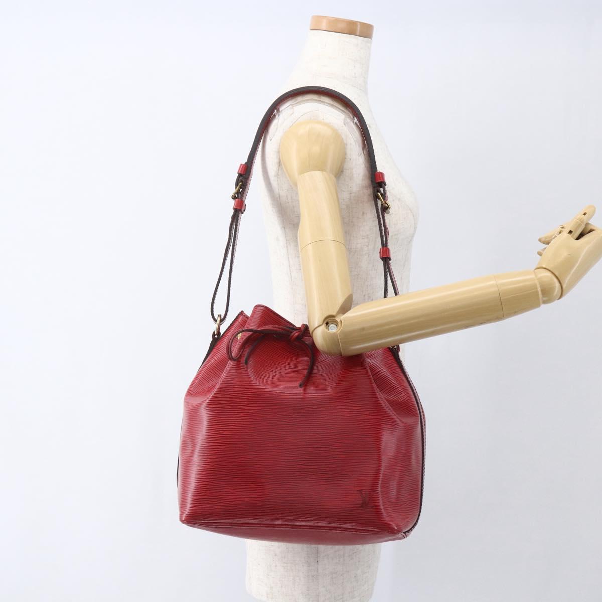LOUIS VUITTON Epi Petit Noe Shoulder Bag Red M44107 LV Auth 165713