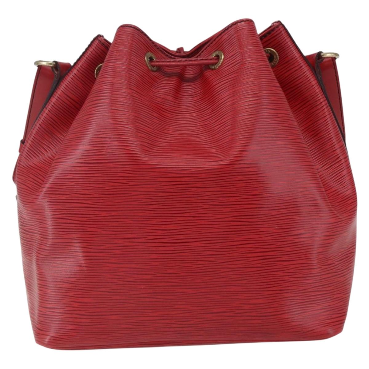 LOUIS VUITTON Epi Petit Noe Shoulder Bag Red M44107 LV Auth 165713