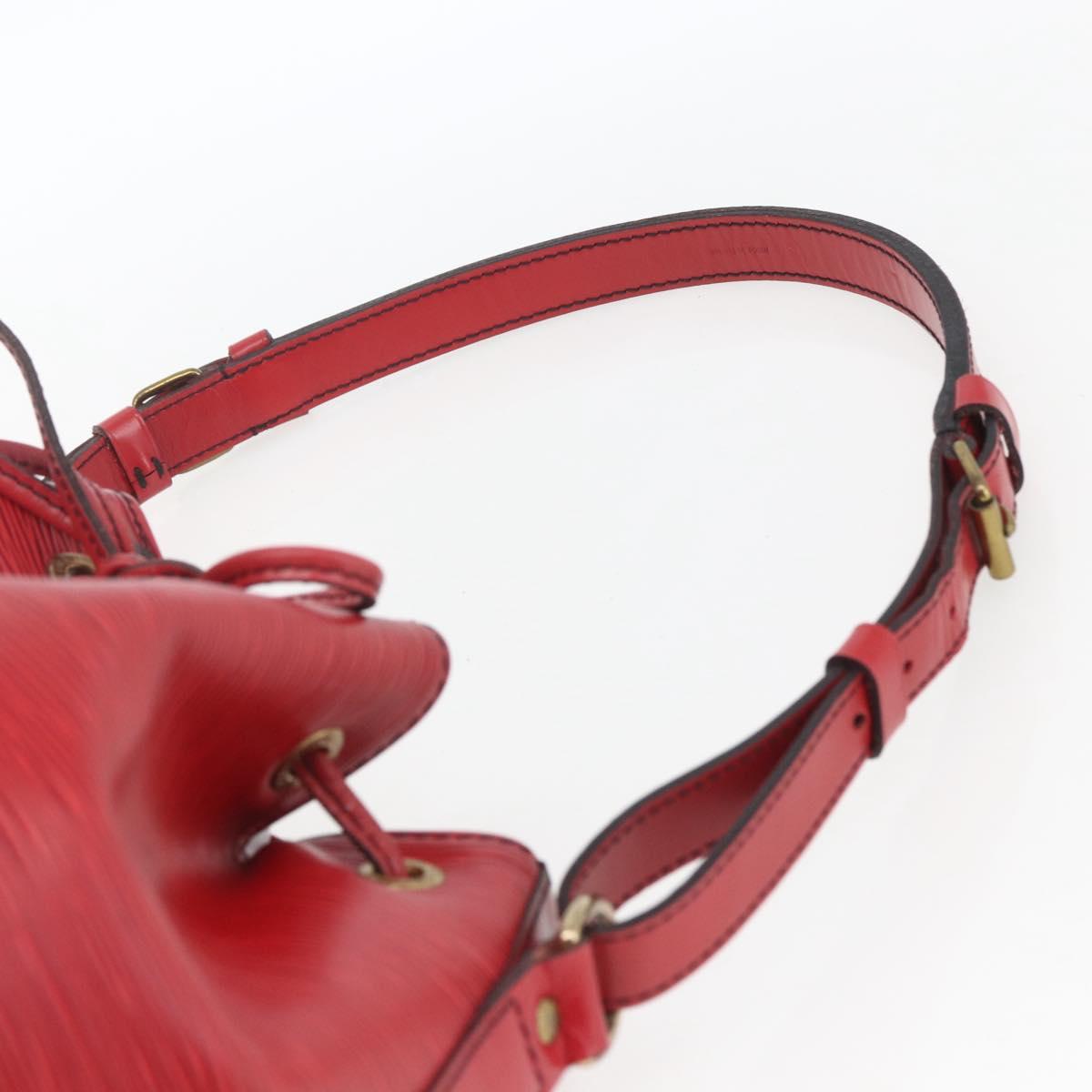 LOUIS VUITTON Epi Petit Noe Shoulder Bag Red M44107 LV Auth 165713