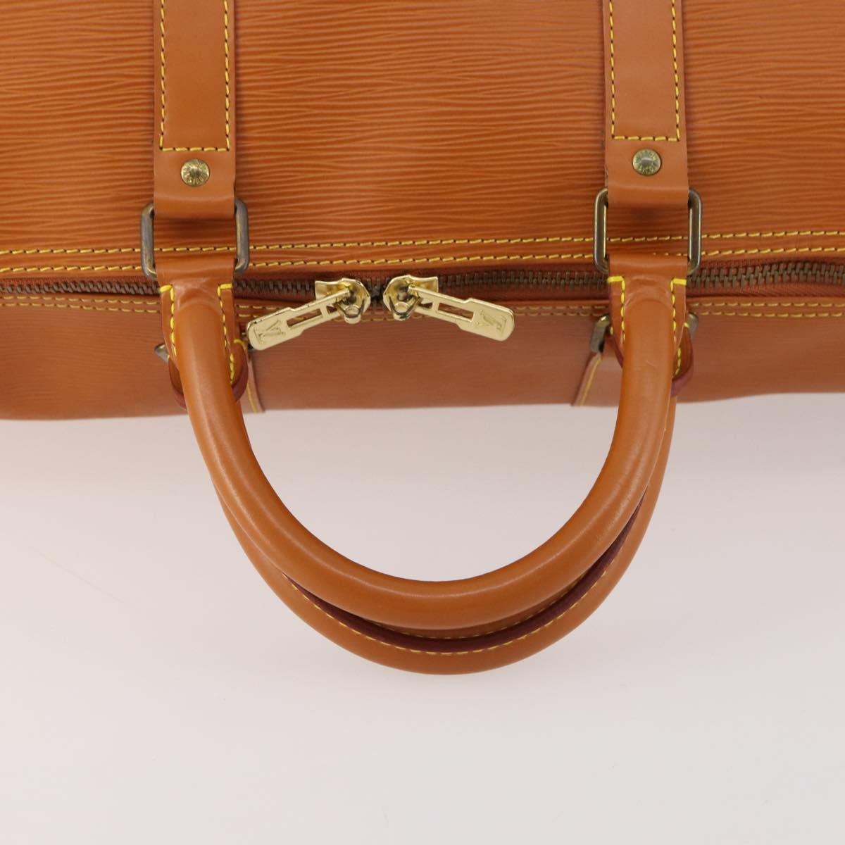 LOUIS VUITTON Epi Keepall 50 Boston Bag Brown M42968 LV Auth 165716A