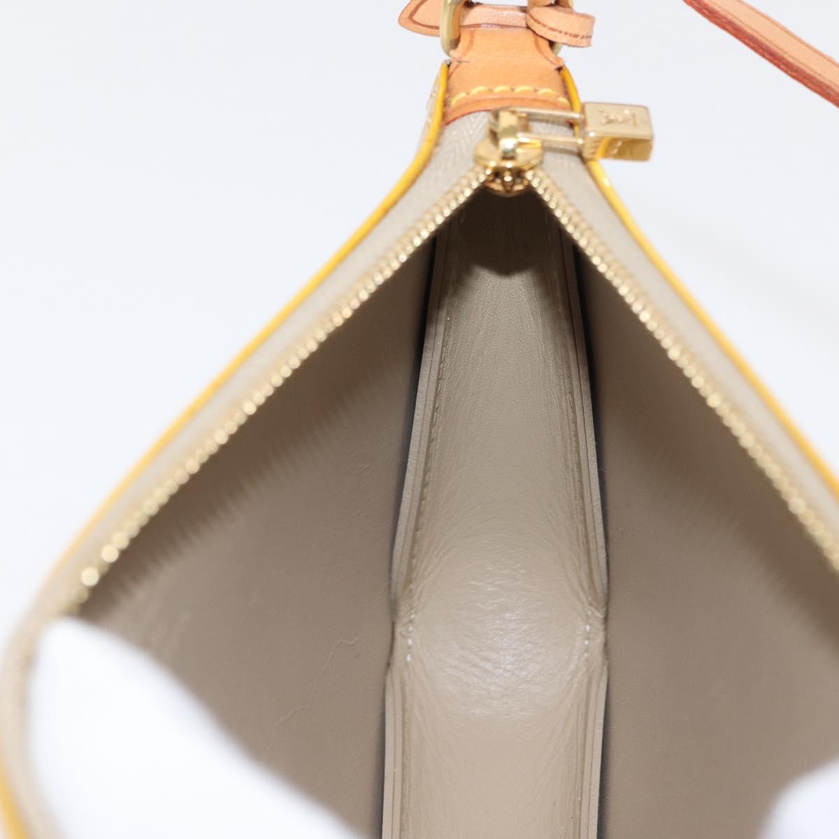 LOUIS VUITTON Monogram Vernis Lexington Accessory Pouch Beige M91010 Auth 165721