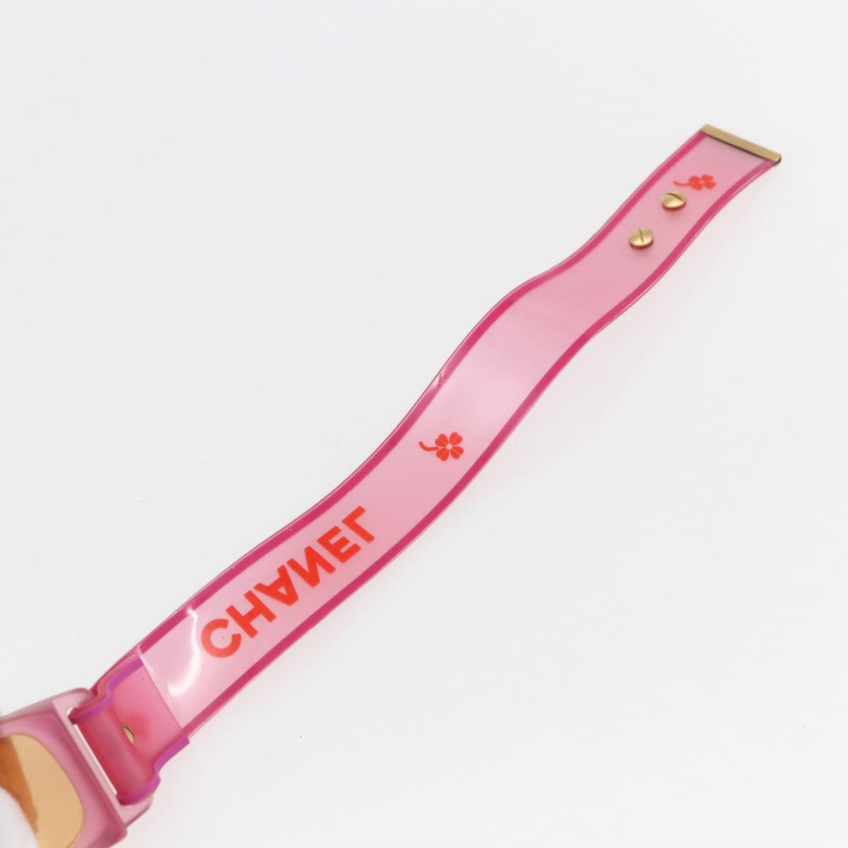 CHANEL Sunglasses Rubber Pink CC Auth 165731V