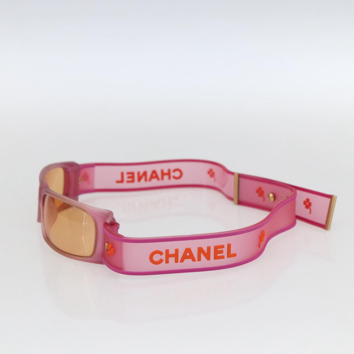 CHANEL Sunglasses Rubber Pink CC Auth 165731V