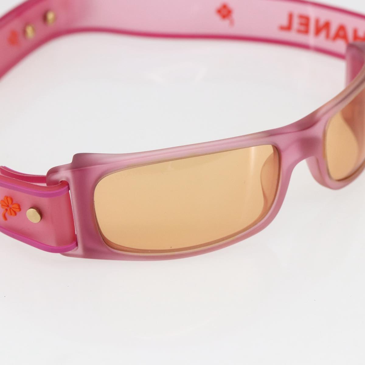 CHANEL Sunglasses Rubber Pink CC Auth 165731V