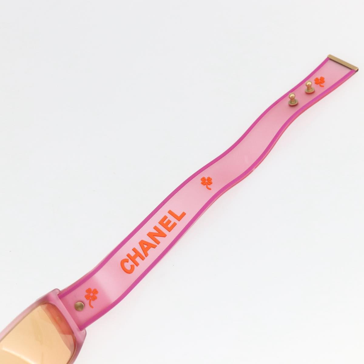 CHANEL Sunglasses Rubber Pink CC Auth 165731V