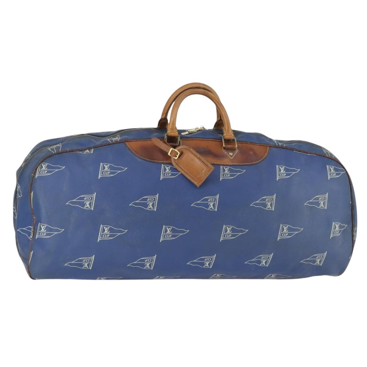 LOUIS VUITTON LV Cup Boston Bag Blue LV Auth 165742