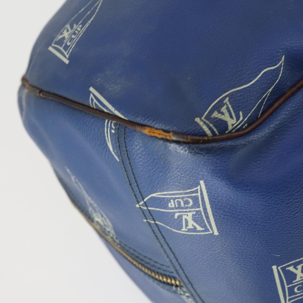 LOUIS VUITTON LV Cup Boston Bag Blue LV Auth 165742