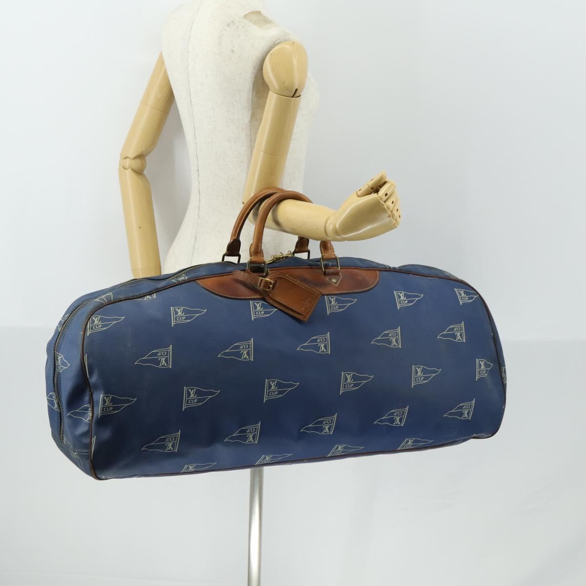 LOUIS VUITTON LV Cup Boston Bag Blue LV Auth 165742