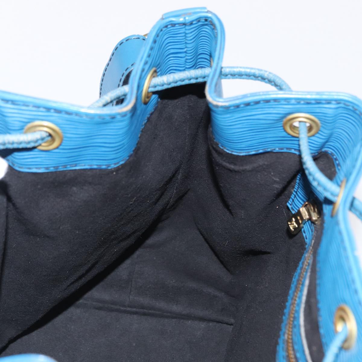 LOUIS VUITTON Epi Petit Noe Shoulder Bag Blue M44105 LV Auth 165745