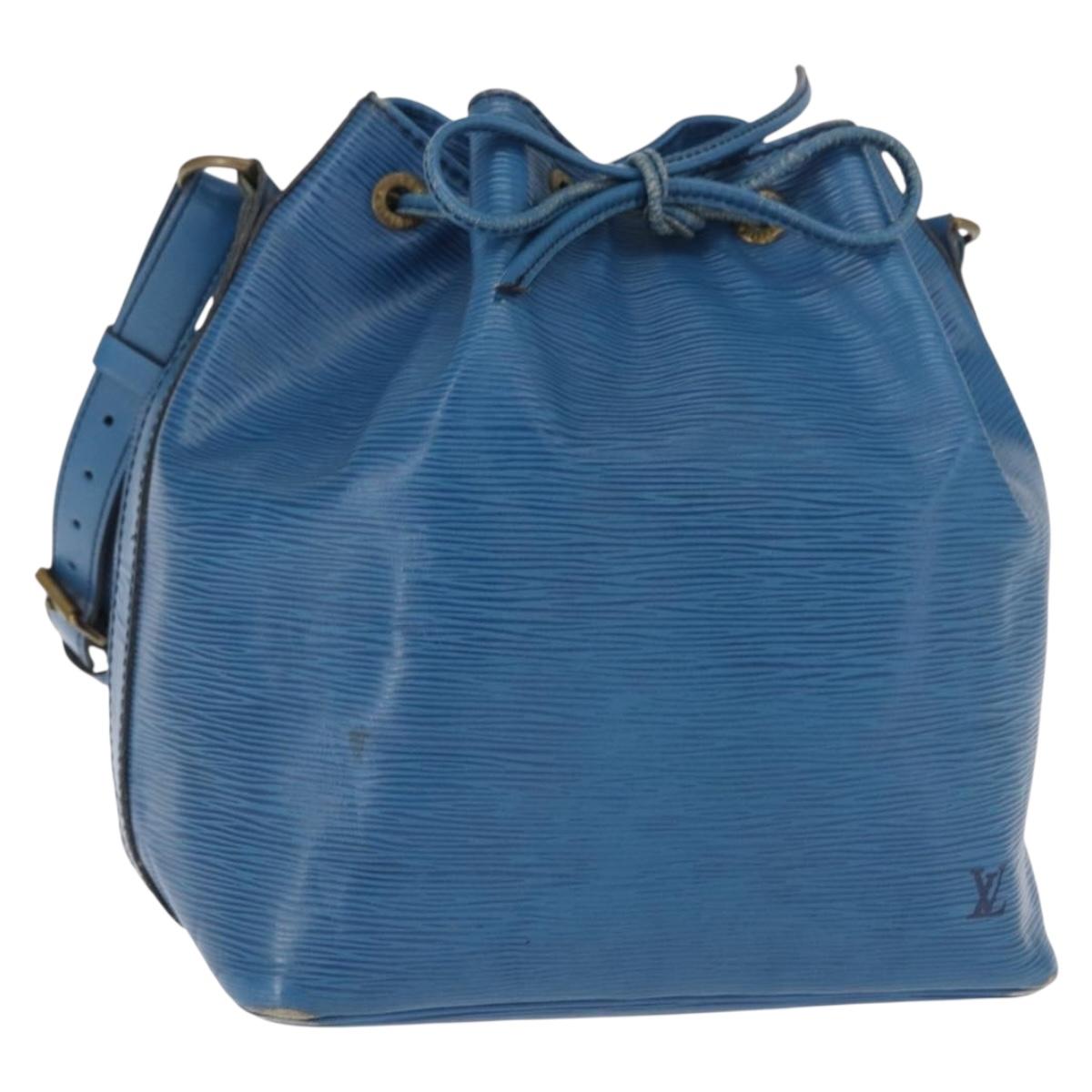 LOUIS VUITTON Epi Petit Noe Shoulder Bag Blue M44105 LV Auth 165745
