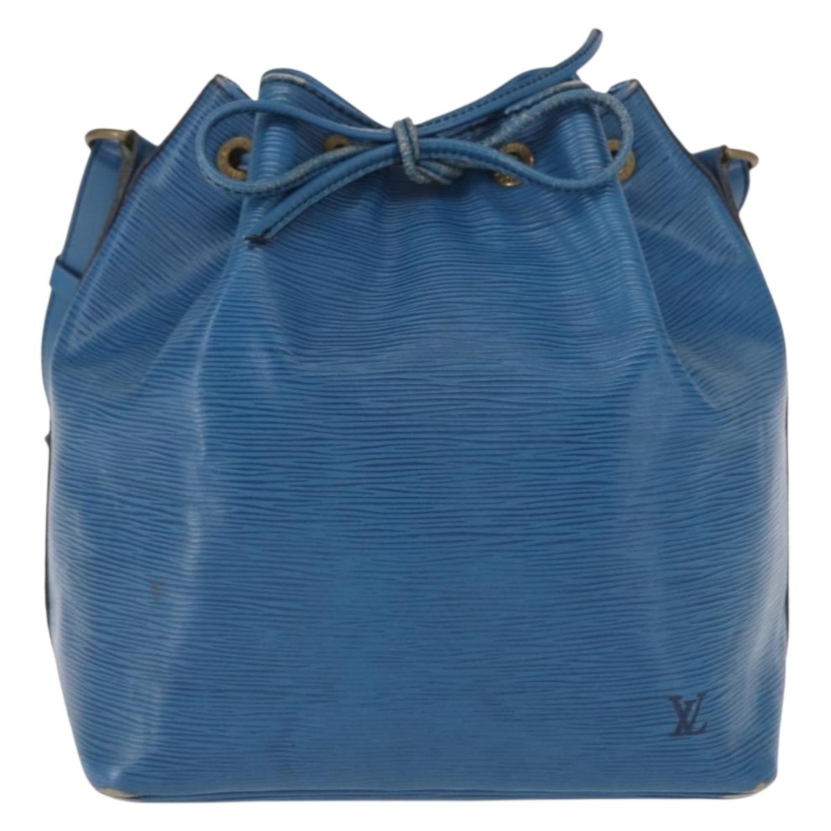 LOUIS VUITTON Epi Petit Noe Shoulder Bag Blue M44105 LV Auth 165745