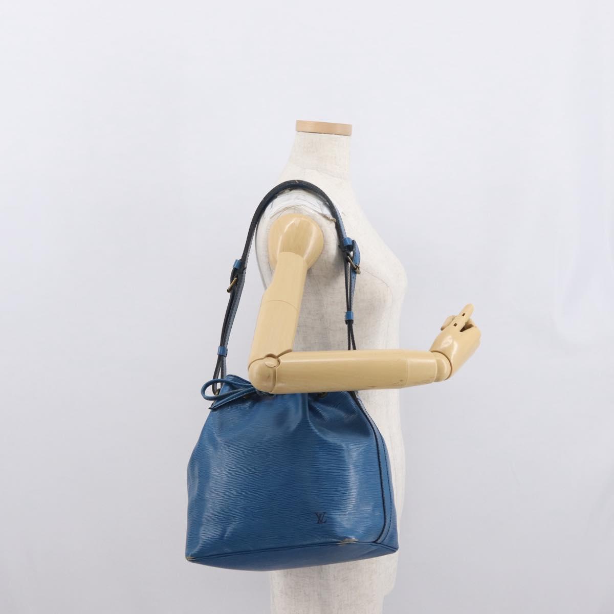 LOUIS VUITTON Epi Petit Noe Shoulder Bag Blue M44105 LV Auth 165745