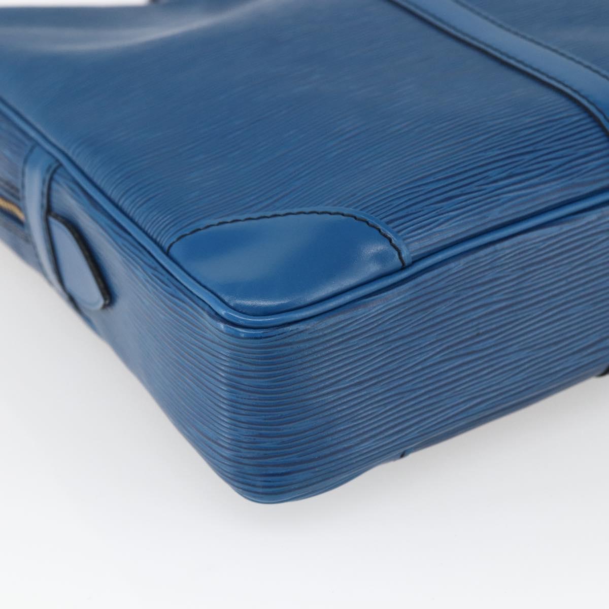LOUIS VUITTON Epi Porte Documents Voyage Business Bag Blue M54475 LV Auth 165756