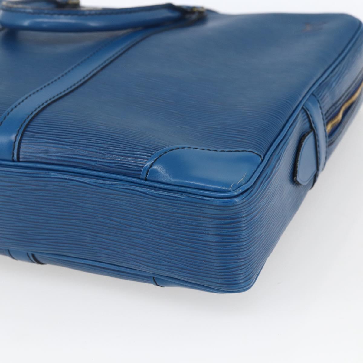 LOUIS VUITTON Epi Porte Documents Voyage Business Bag Blue M54475 LV Auth 165756
