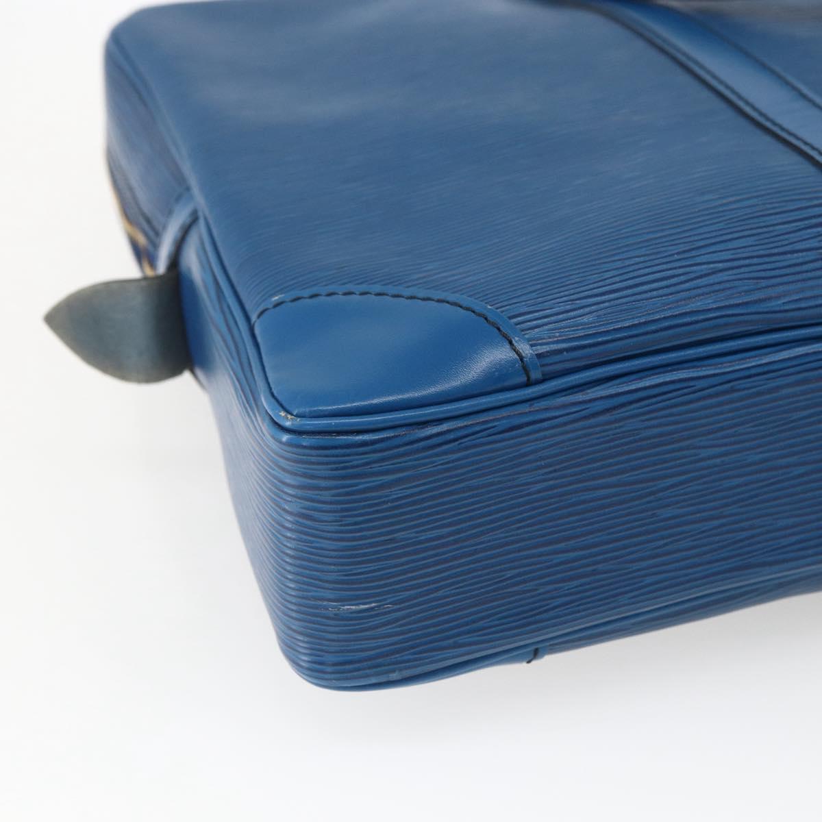 LOUIS VUITTON Epi Porte Documents Voyage Business Bag Blue M54475 LV Auth 165756